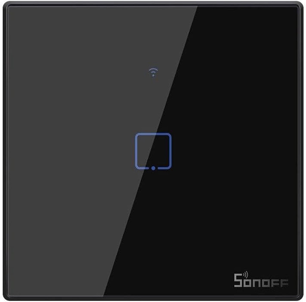 Slimme Wand Schakelaar met App en Touch Bediening - Zwart - 60 x 60 mm