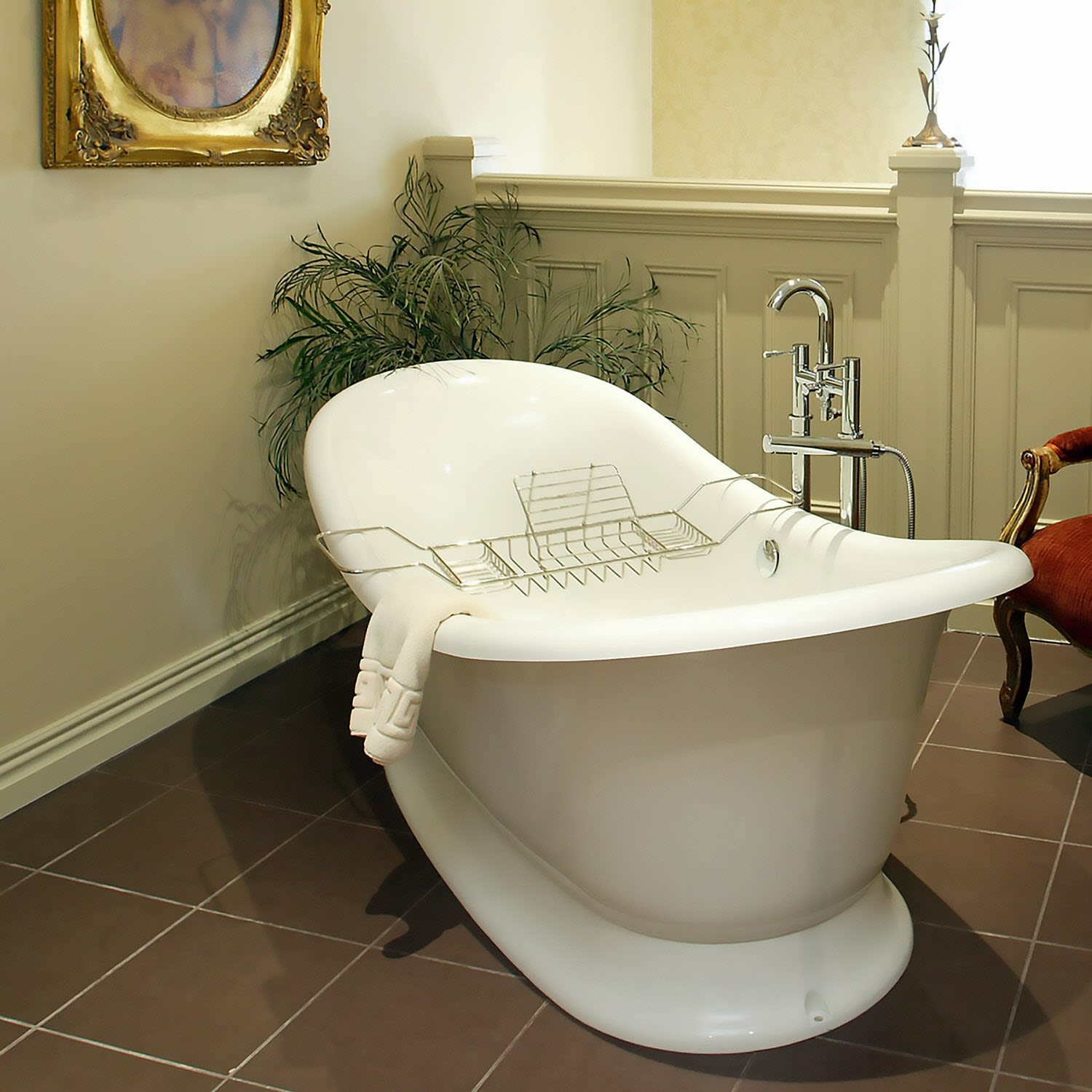 Victoria & Albert Marlborough freistehende Badewanne, Badewannen, MAR-N-SW-OF+MAR-B-SW, weiß