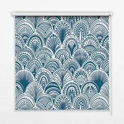 INNENROLLO - Fensterrollo - Rollo - 100x180 cm - Blaues Muster