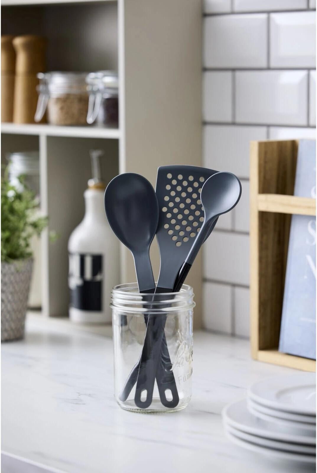 Kochbesteck-Set "Rosti Set Optima", schwarz, Nylon, Kochbesteck-Sets, Kochbesteck-Set, 3-teiliges Küchenutensilien-Set aus hitzebeständigem Nylon schwarz Einheitsgröße