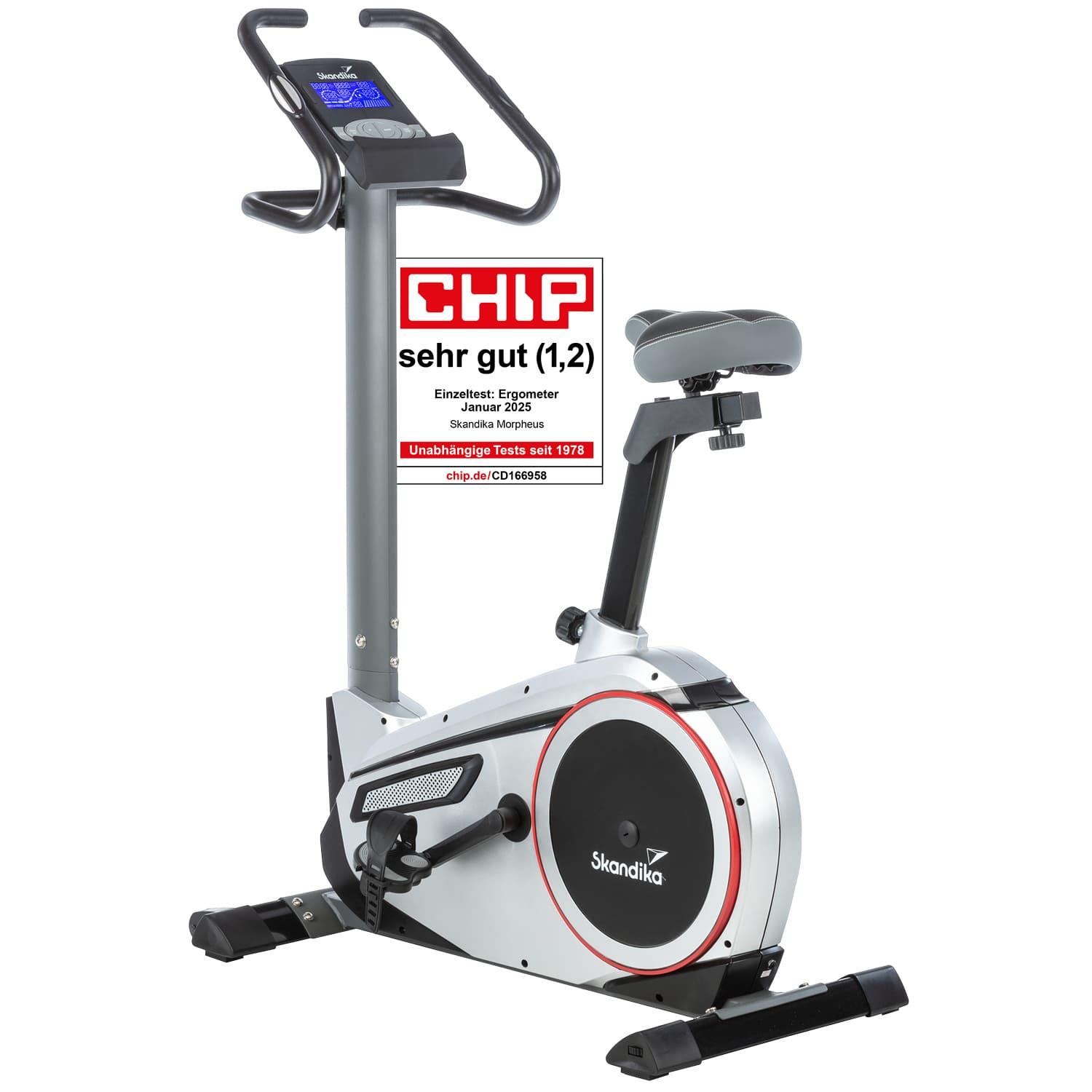 Heimtrainer Morpheus Ergometer bis 150 kg I Fitness I Bluetooth I 24 Programme I mit Matte