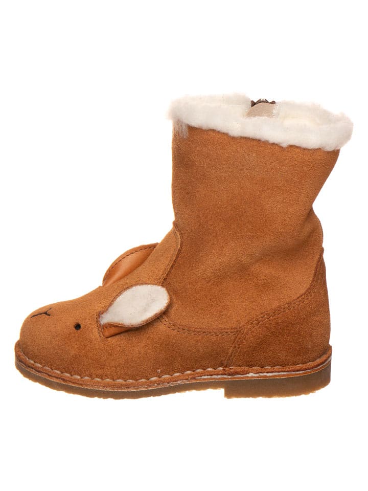 kmins Leder-Winterstiefel in Camel - 29