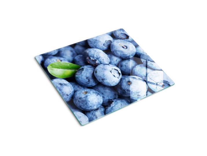 Tulup Glasplatte 60x52 cm Blaubeeren, Glas, 60x0.4x52 cm, Küchen, Küchenelektrogeräte, Herde, Herdabdeckplatten