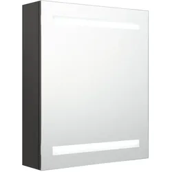 vidaXL LED-Bad-Spiegelschrank Anthrazit 50x14x60 cm