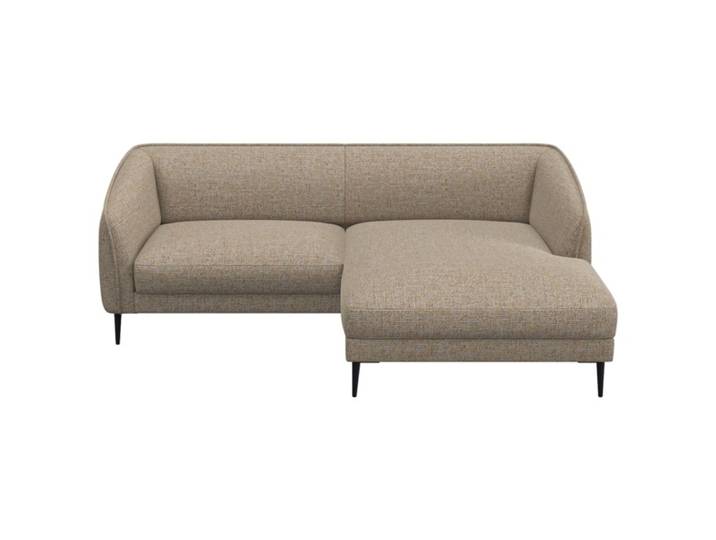 Ecksofa Fady Stoff hellbraun B 220 cm T 148.5 cm