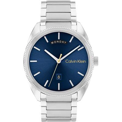 Quarzuhr CALVIN KLEIN "TIMELESS", silber (silberfarben), Armbanduhren, Herren, Quarzuhr, Armbanduhr, Herrenuhr, Datum, Mineralglas, Edelstahlarmband