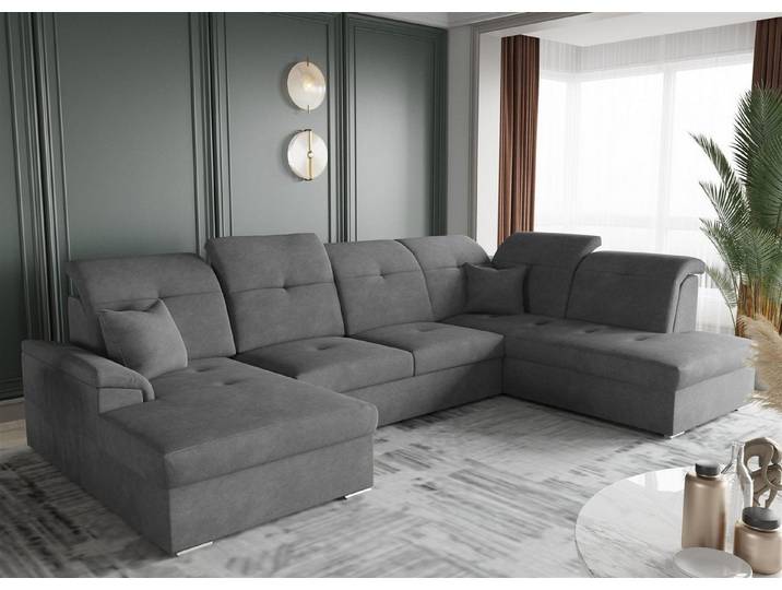 Fun Möbel Wohnlandschaft Wohnlandschaft FREJA mit Schlaffunktion, mit Bettkasten