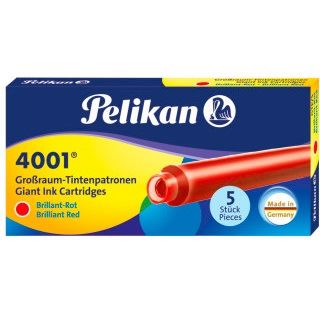 Pelikan Tintenpatronen für Füller 4001 brillant-rot, 5 St.