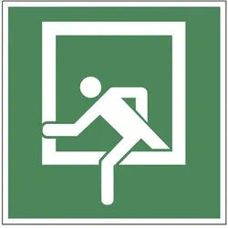 LimarLite Rettungszeichen »Notausstieg [D-E019]« 20 x 20 cm Kunststoff (1 mm), 20x20 cm