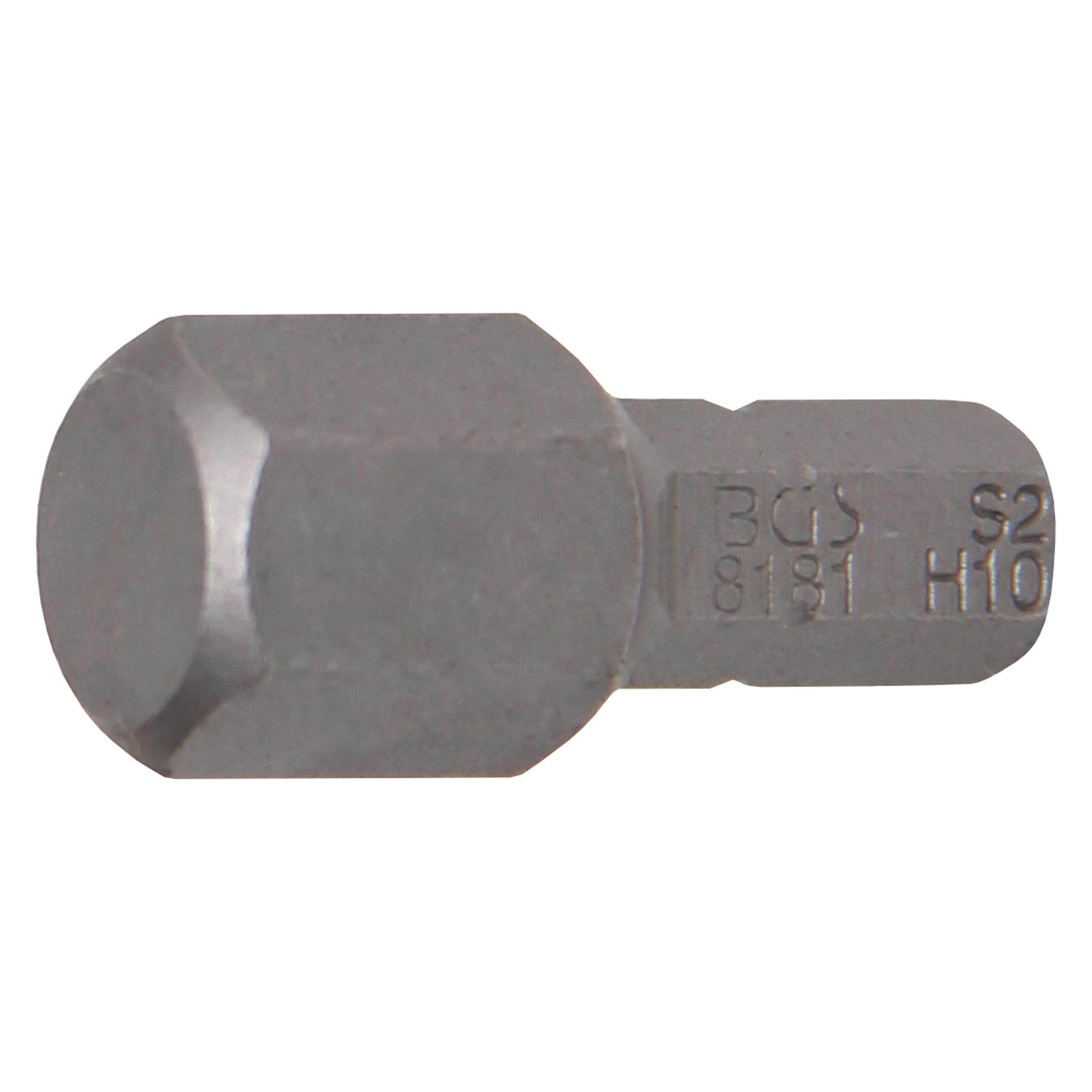 BGS Bit | Antrieb Aussensechskant 6,3 mm (1/4") | Innensechskant 10 mm (Innensechskant) (8181)