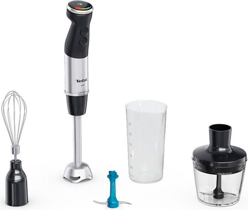 Tefal Quickchef+ Staafmixer 4-in-1, zwart, model HB67E830 met roestvrijstalen onderdelen