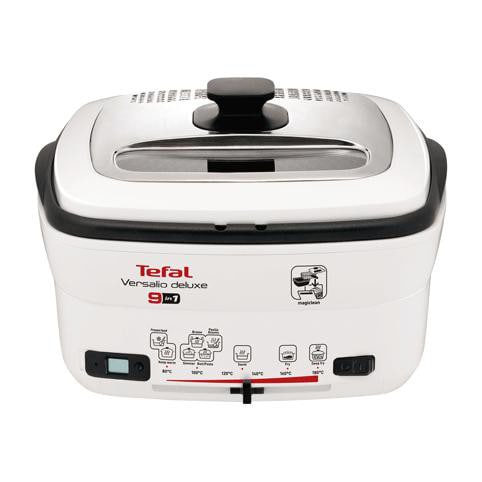 Tefal FR 4950 Multifunktions-Fritteuse Versalio Deluxe 9in1 Weiß/Schwarz FR4950