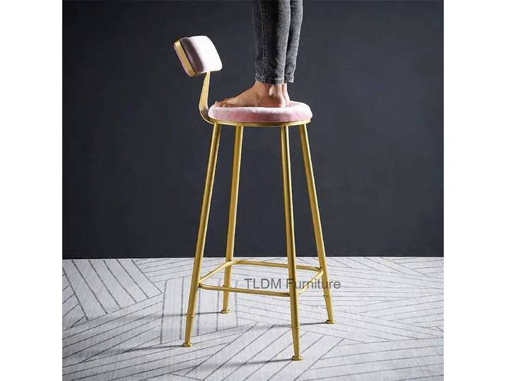 Bar nordique en fer forgé chaises de Bar chaise de cuisine meubles dossier minimaliste tabouret de Bar avant nordique bureau café tabouret haut G