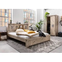 Bett Mango 160x200x105 whitewash lackiert RAILWAY #373