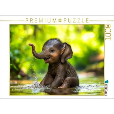 CALVENDO Puzzle Elefanten | 1000 Teile Lege-Größe 64x48cm Foto-Puzzle für glückliche Stunden, Game von , Calvendo Puzzle