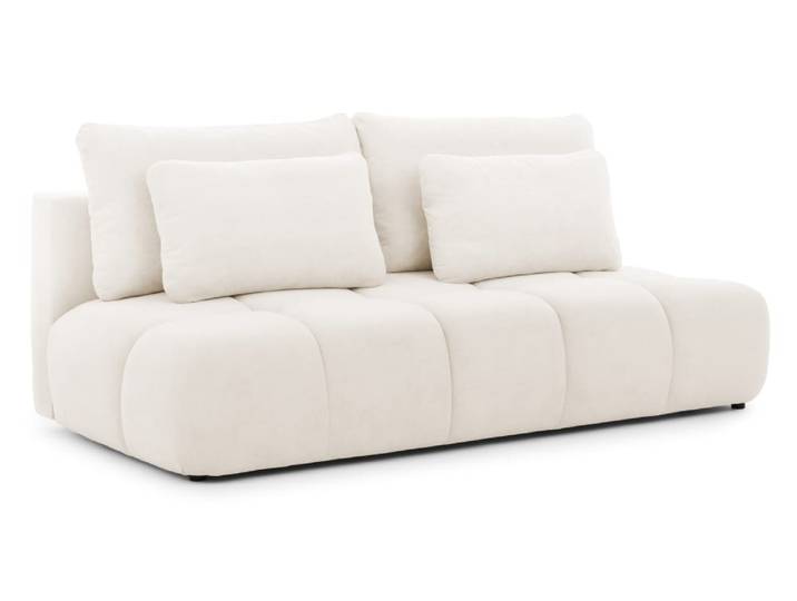 Canapé convertible 3 places en tissu peluche