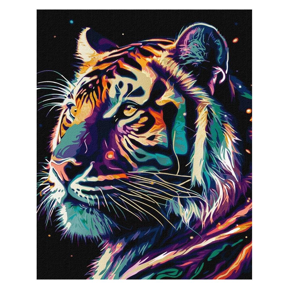Ideyka Malen nach Zahlen - Fantastischer Tiger 40x50 (KHO6527)