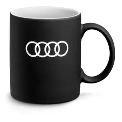 Audi Becher Ringe Kaffeebecher Teetasse Tasse schwarz 3291900500