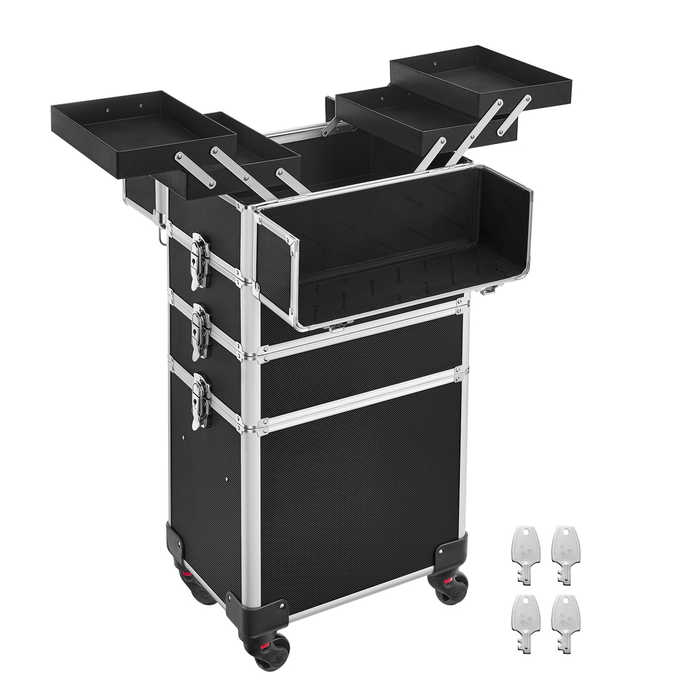 SONGMICS Kosmetiktrolley XXL Schwarz JHZ11BK