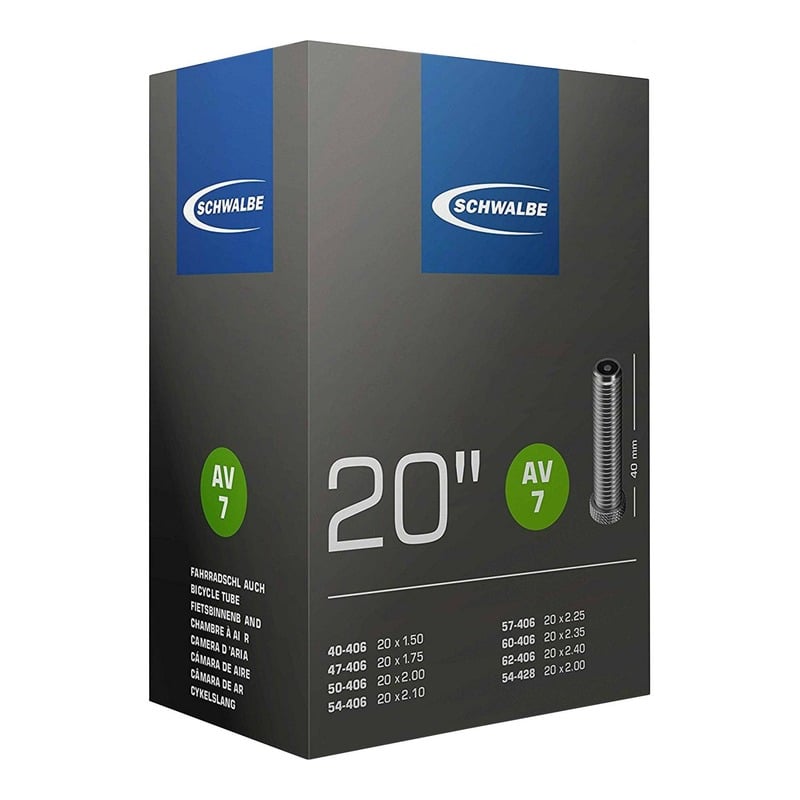 Chambre à air VTT Schwalbe AV7 20x1.50-2.40 valve Schrader (40 mm)