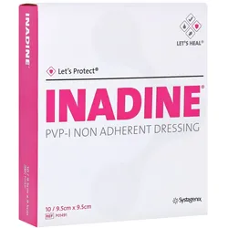 Inadine Salbengaze m. PVP Iod. 9,5x9,5cm 10 St