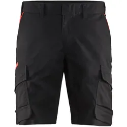 Stretch Shorts "1446" Industrie - C44 - schwarz/rot