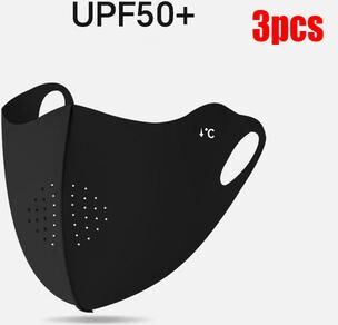 USA Free Shipping Shop Summer Ice Silk Cooling Face Mask For UV Protection & Outdoor Comfort black
