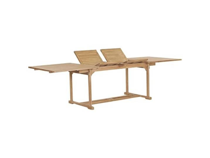 KPOUTRFG Garten-Ausziehtisch 180-280x100x75 cm Massivholz Teak Wetterfest, Langlebig, Sonnenschirm-Loch, Einfacher Aufbau, Für Terrasse Und Garten