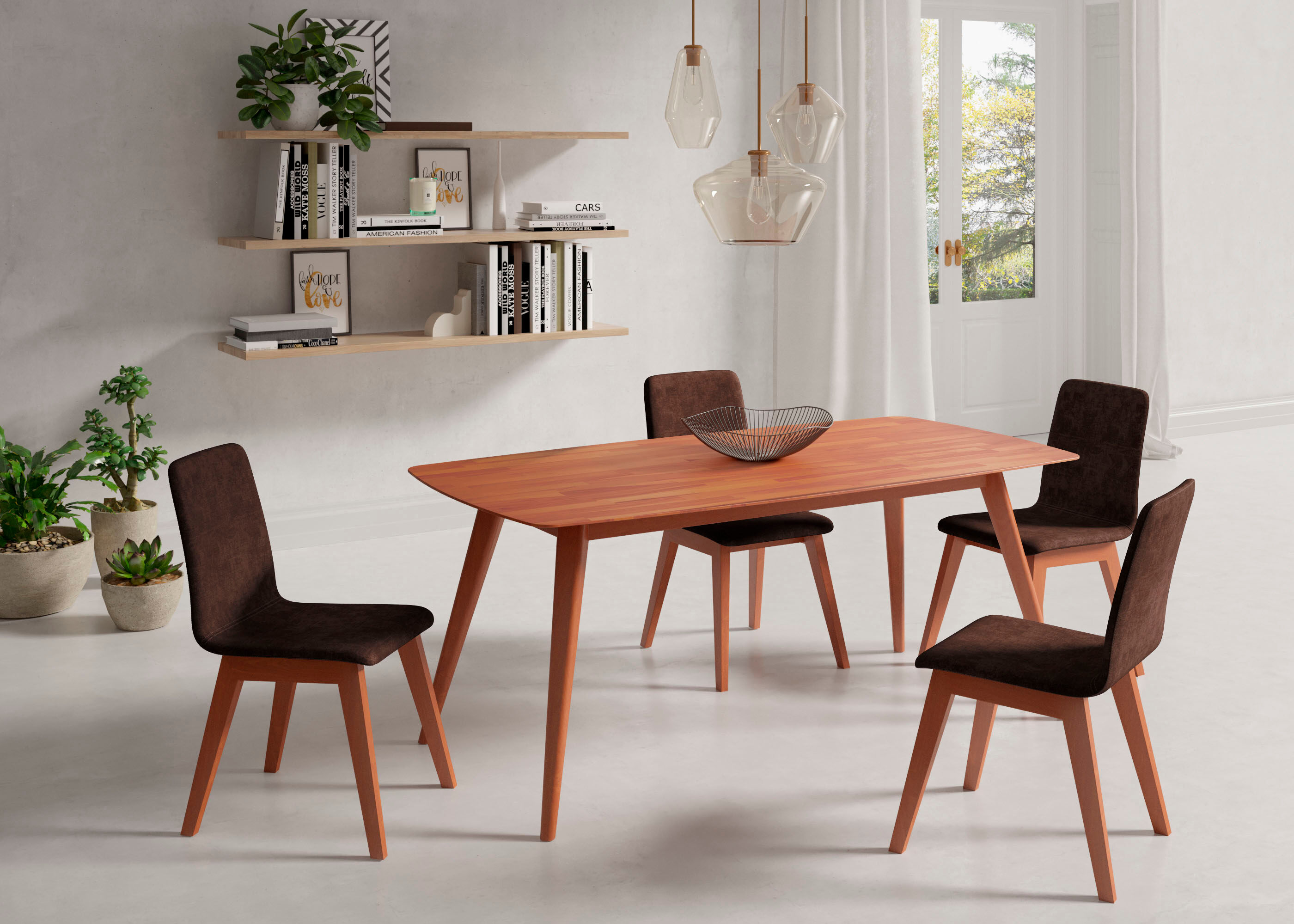 Esstisch HOME AFFAIRE, braun (kirsch, kirsch, kirsch), B:140cm H:75cm T:80cm, Tische, Esstisch, Breite 140 cm und 180 cm kirsch, kirsch, kirsch B/H/T: 140cm x 75cm x 80cm