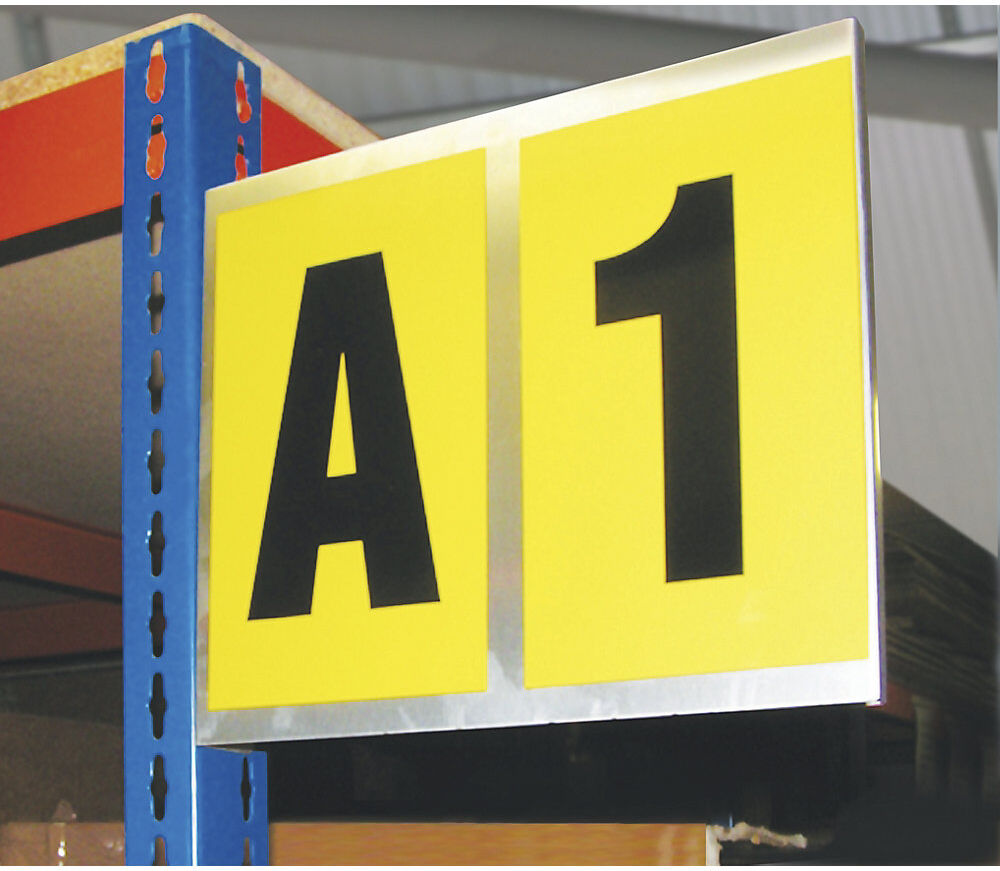 kaiserkraft Alu-Leittafel, H 260 mm, B 310 mm, doppelt, für 2 Schriftzeichen