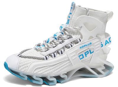 LightInthebox Men's High-Top Sports Sneakers, Breathable Knit Material, Shock Absorbing, Perfect for Outdoor Activities and Training