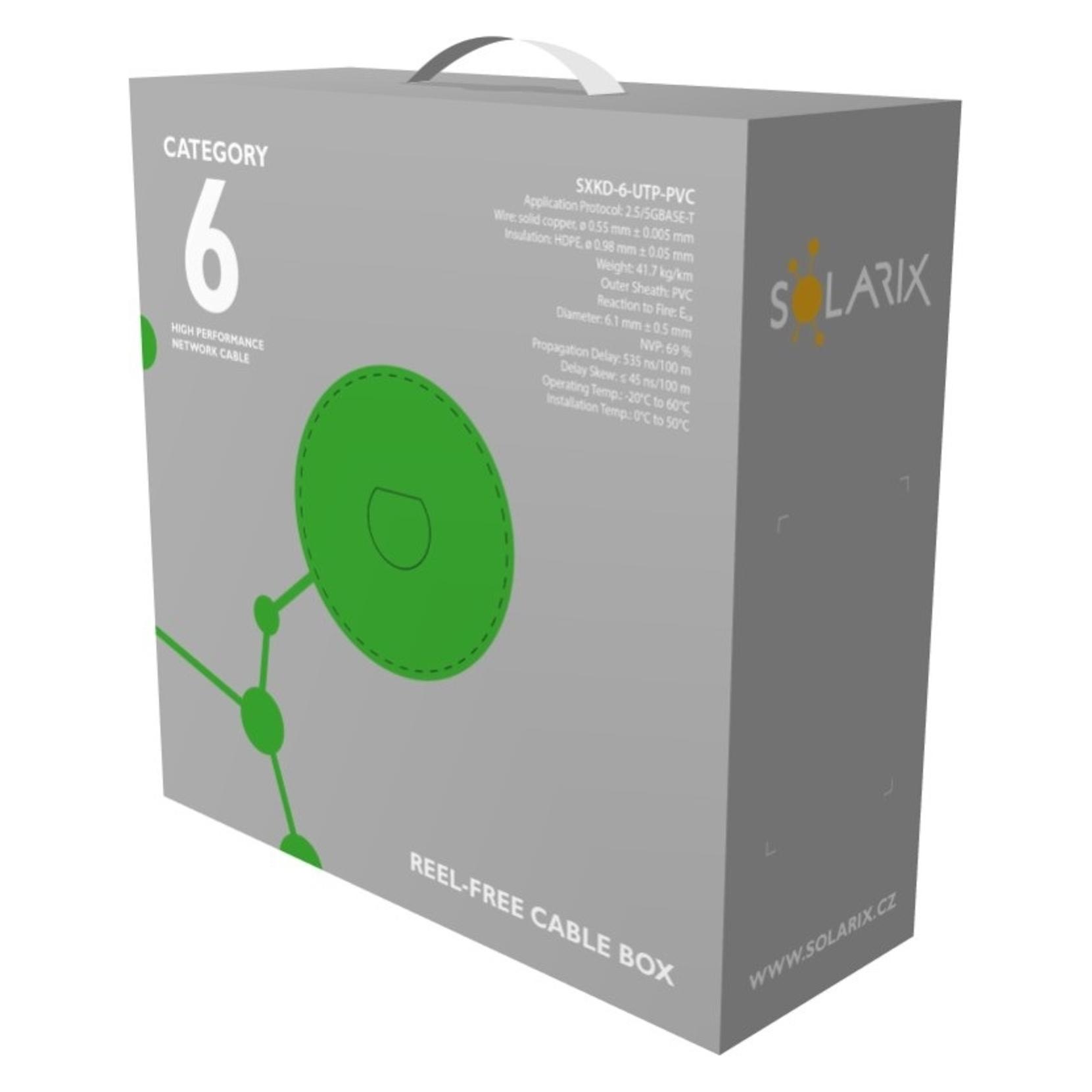 Solarix InstalaÄní kabel CAT6 UTP PVC /box (UTP, CAT6, 100 m) (27724160)