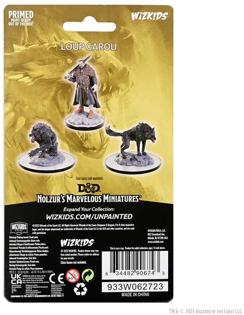 Wiz Kids LLC D&D; Nolzur's Marvelous Miniatures: Loup Garou Unpainted Miniature for Dungeons & Dragons