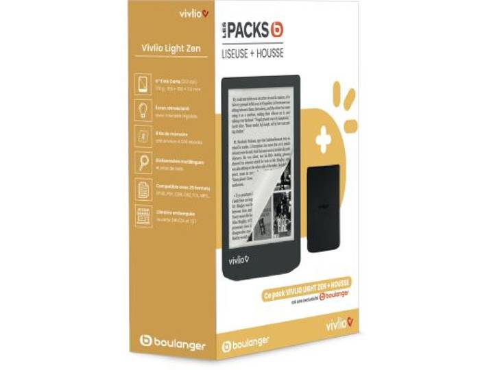 Vivlio - Liseuse Ebook Coffret 2en1 Light Zen+Housse