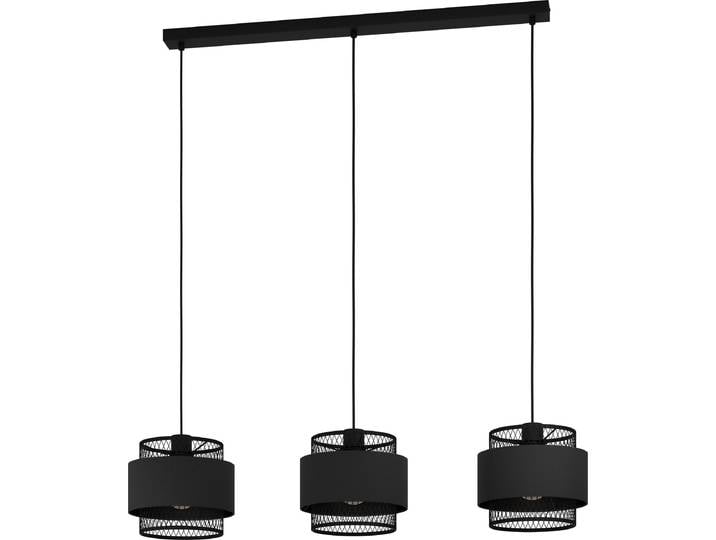 EGLO Bazely\, Support flexible\, noir\, noir\, acier\, tissu\, rond