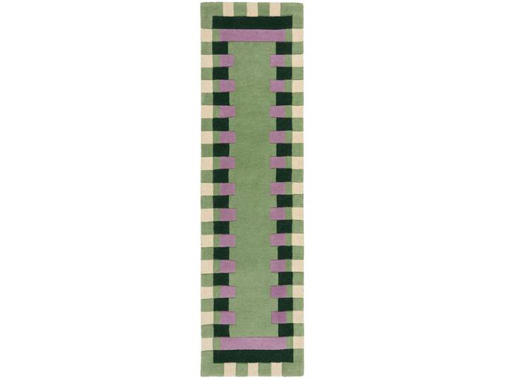 Teppich Skandy lila/grün Anderes Muster Wolle 60 x 230 cm - Teppich