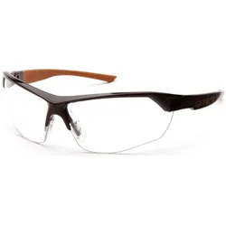 Carhartt, Schutzbrille + Gesichtsschutz, Transparente Schutzbrille mit halbem Rahmen