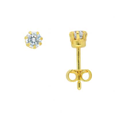 Paar Ohrstecker ADELIA´S "Damen Goldschmuck", gold, Ohrringe, Damen, Damen, Gold, 333 Gold mit Zirkonia Goldschmuck für Damen