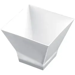 MONOUSO - Mehrweg Fingerfood-Becher aus PS "Pagode" Weiß 120ml (500 Stück)