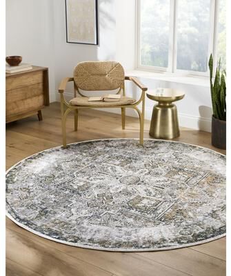 Livabliss Lillian Machine Washable Faded Classic Area Rug