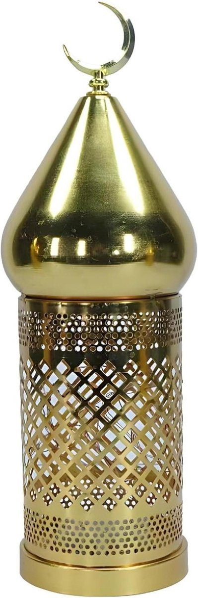 Decoratieve Lantaarn Halve Maan Design Goud - Metalen Lamp tot 36 cm