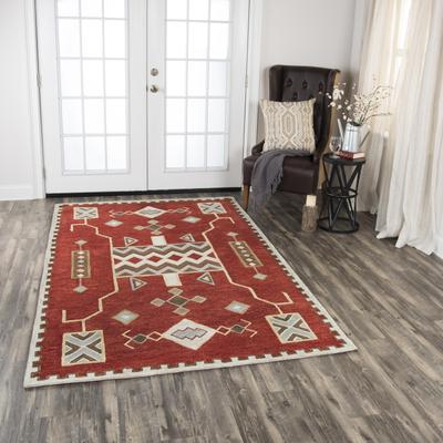 Alora Decor Durango Southwest/ Tribal Multi-colored Hand-tufted Wool Rug