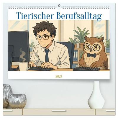 Tierischer Berufsalltag (hochwertiger Premium Wandkalender 2027 DIN A2 quer), Kunstdruck in Hochglanz