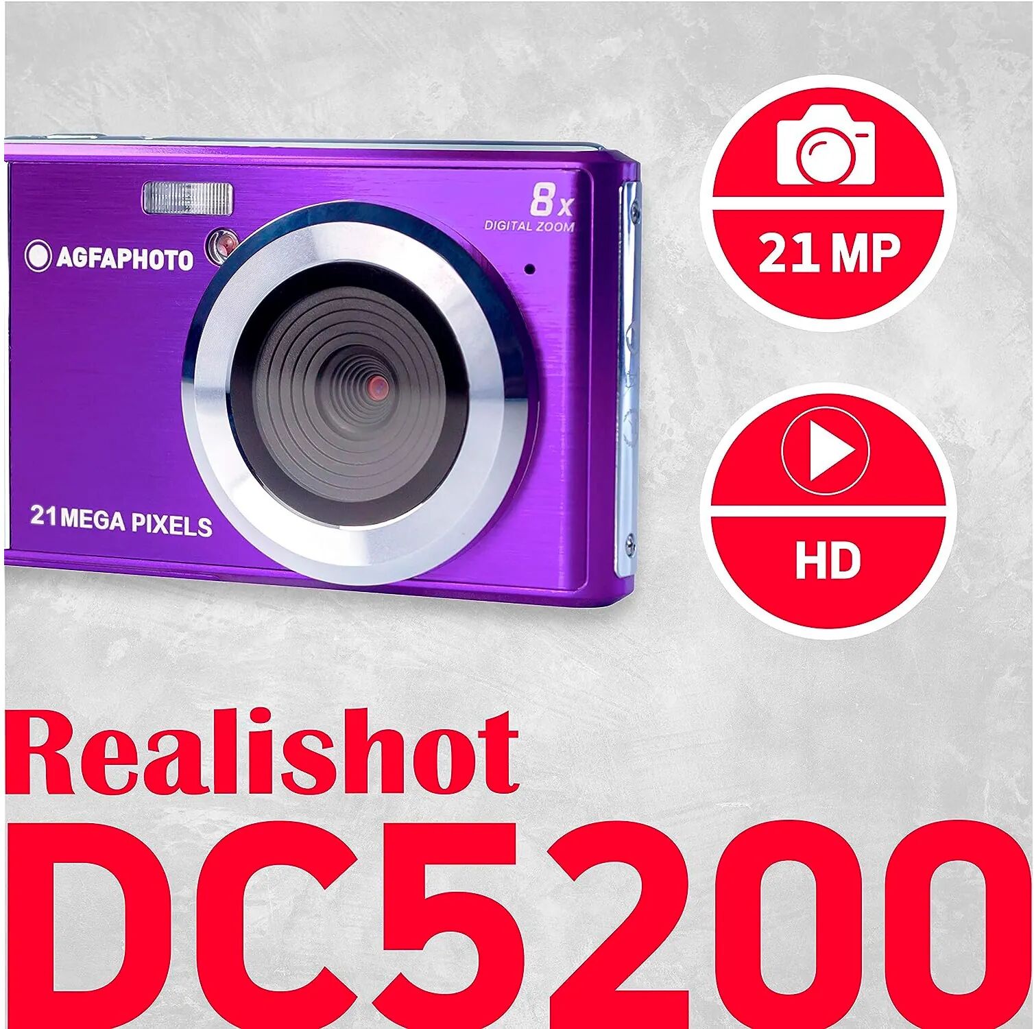 Agfaphoto Dc5200 Violet / Cámara Compacta