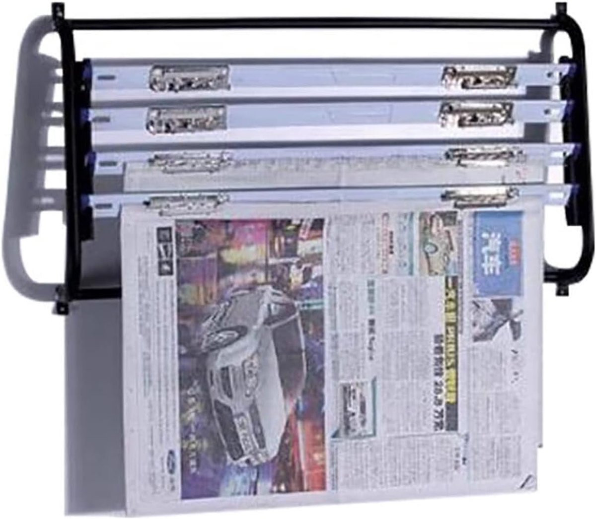 Wand Tijdschriftenhouder en Post Organizer - 5 Laags Documentenrek - Zwart