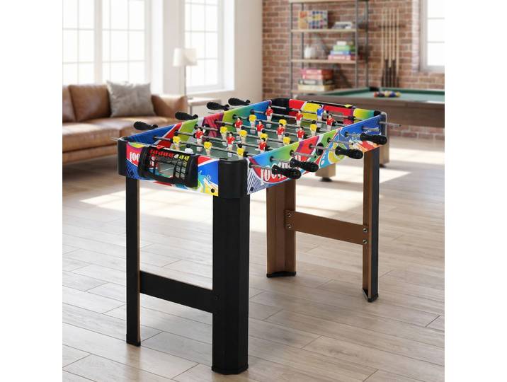 HOMCOM Baby-foot Bois Acier 86.5x43.5x63 cm Multicolore