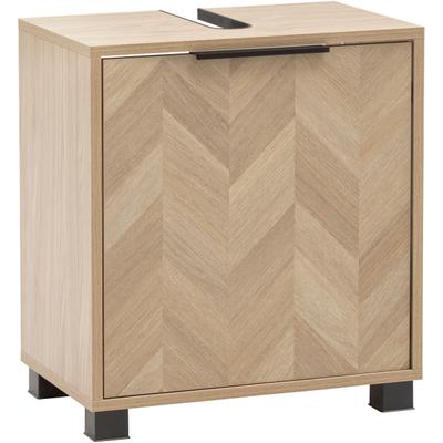 Waschbeckenunterschrank SCHILDMEYER "Piazza, Waschbeckenunterschrank, Made in Germany, B: 50,3 cm", braun (eiche hell), B:50,3cm H:56cm T:33cm, FSC-zertifizierter Holzwerkstoff, Schränke, Waschbeckenunterschrank, Solide Verarbeitung - Dieses Produkt...