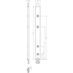 GU, Zubehör Türbeschlag, Anschlusseinheit zu Falzhebelgetriebe, Secury Automatic 270 mm, oben, universal