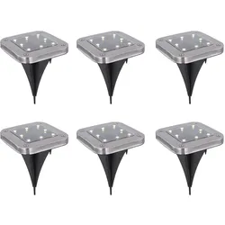 Solarleuchte Bodenleuchte Solarlampe Außen Wegeleuchte Gartenleuchte LED 6er Set