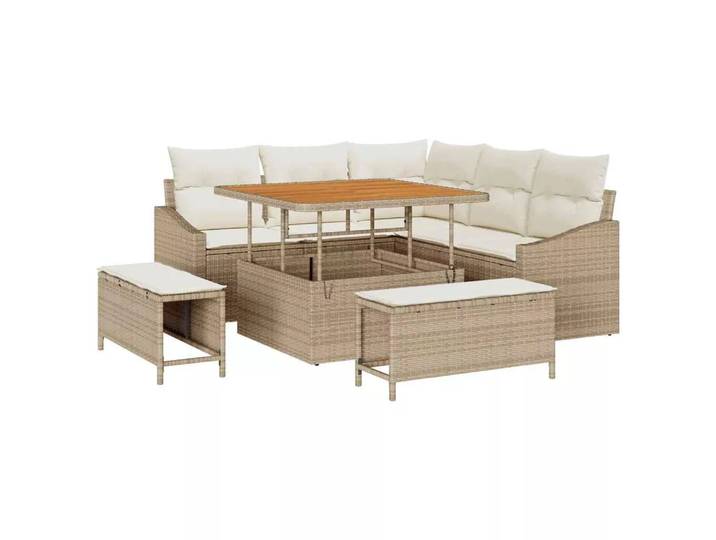 VidaXL - Outdoor-sofa poly-rattan, One Size, Beige
